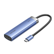 Vention TGESB 5in1 USB-C Docking Station Hub USB-C to HDMI/USB 3.0x3 สายแปลง สายชาร์จ ฮับยูเอสบี - H