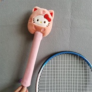 LEOTA Cartoon Badminton Racket Protector, Cinnamoroll Kt Cat Badminton Racket Handle Cover, Drawstring Elastic Non Slip Badminton Racket Grip Cover Badminton Decorative