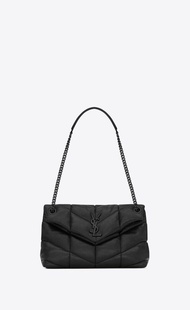 YSL YvesSaintlaurent PUFFER SMALL CHAIN BAG IN QUILTED LAMBSKIN