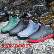 Rain Boots For Men Non-slip Waterproof Fashion Rubber Rain Boots Outdoor Work Short Tube Water Shoes