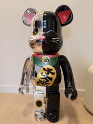 1000% bearbrick 雙色招財貓