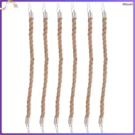 6 Pcs Hessian Fabric Hangers Burlap Wire Canning Jar Handle Wide Mouth Jars for dliyuan