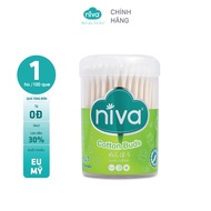 Tăm Bông Niva Hũ Xoay 100 Que Thân Giấy AJ1 Đa Năng Chuyên Dùng Ngoáy Tai Vệ Sinh Trang Điểm Thân Th