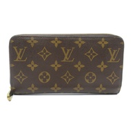 LOUIS VUITTON Zippy 圓長皮夾 M42616 Monogram 帆布棕色二手 LV