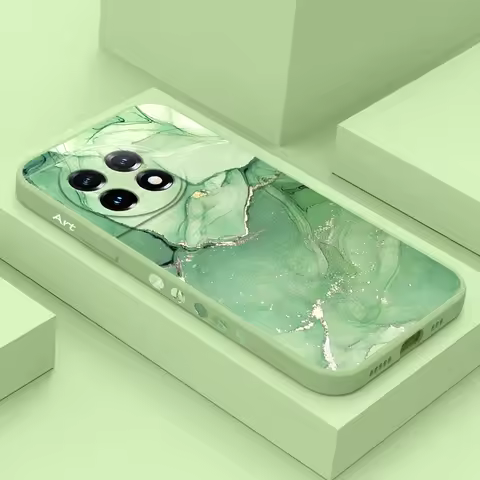 Marble Texture Phone Case For Oneplus 12 12R 11 11R 10 10R 10T 9R 9RT 9 8T 8 7 7T Pro 5G Liquid Sili