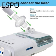 ESPO 2pcs CPAP Tube, 22mm Disposable CPAP Filter, Replacement In-line Universal CPAP Machine for Res