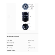 Audi Mahle 068115561F Engine Oil Filter Audi A4 1.8T / Passat 1.8 2002-2008