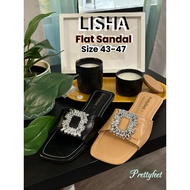 Prettyfeet LISHA Plus Size Women Slipper - Sandal Perempuan - Size 43 to 47  (Ready Stock)