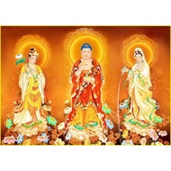Beautiful three-world Buddha painting with stones, all 5d paintings