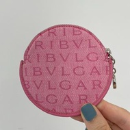 Vintage Bvlgari 粉色LOGO零錢包