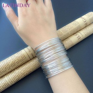 LATINDAY Wide Cuff Bracelet Open Bracelet Heavy Metal Bracelet Metal Wide Cuff Bangle