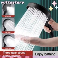 WITTE Large Panel Shower Head, Adjustable Handheld Water-saving Sprinkler, Universal Multi-function 3 Modes High Pressure Shower Sprayer Bathroom Accessories