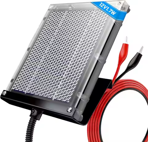 12V 1.7W Solar Panel for Deer Feeder Battery, Waterproof Outdoor Charger with Mounting Bracket