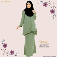 Qayla Kurung Mint Green Baju Kurung Moden Plus Size Kurung Dewasa Nursing Friendly Baju Kurung Moden