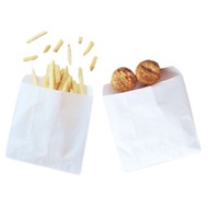 PUTIH [100 Pcs] French Fries Paper | Potato Packaging Paper Bags | White Paper Bag | French Fries Pa