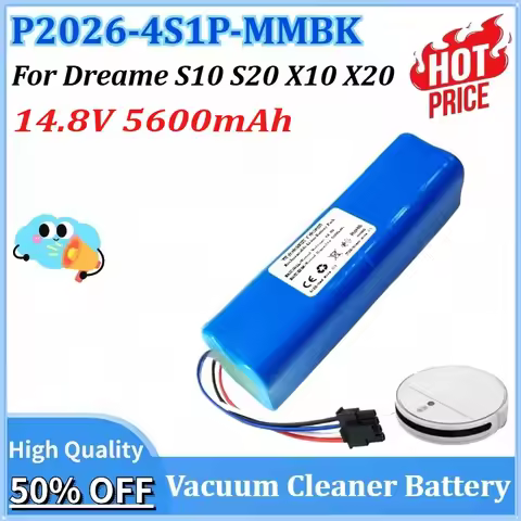Newly upgraded 14.8V 5600mAh P2026-4S1P-MMBK Replacement Vacuum Mop Battery for Xiaomi for Dreame S1