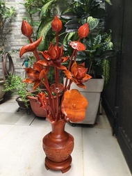 Lục Bình Gỗ Mít - Hoa Sen Gỗ Mít 11 Bông