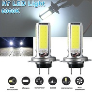 หลอดไฟ LED แสงสว่างสีขาวมาก2X H7สำหรับรถยนต์ไฟตัดหมอกหลอดไฟไฟสูง6000K ขนาด80W 6000LM