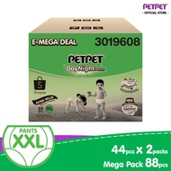 PETPET E-Mega DayNight Pants - M70/L62/XL52/XXL44 (2 Packs) Pampers Anak  Lampin Bayi Murah
