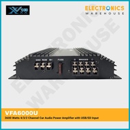 ◶ ◨ ◿ XxxV18 VFA6000U 3600 Watts 4/3/2 Channel Car Audio Power Amplifier with USB/SD Input