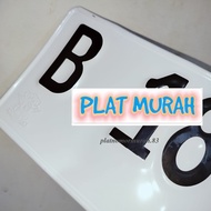 WHITE CAR NUMBER PLATE NEW FONT STANDARD/FONT THIN/FONT