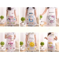 Waterproof Cartoon Kitchen Apron - Watercolor Drawing Apron for Kids