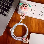 Cartoon Pattern Cable & Charger Head Protective Cover Package for iPhone 40w Charger