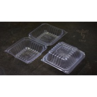 Square Disposable Plastic Food Box Rice Lunch Box Burger Box（BX170 / PP201）100pcs+-