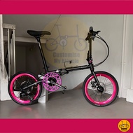 Fnhon Gust 18” • 9 Speeds Shimano • Litepro Folding Foldable Foldie Fold Bicycle Bike • Black Pink Blackpink Jisoo Jennie Rose Lisa 16” inches 349 • Velocity Crius Master Zephyr Blast Tornado Dahon Tern Bifold • Customise My Bicycle •