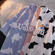 Tie-dye female design feels small T-shirt with short sleeves扎染短袖女设计感小众t恤女2022韩版宽松女学生盐系百搭上衣5.285.30柚子