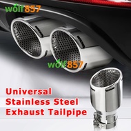 1pcs Exhaust Pipe Rolled Edge 304 Stainless Steel Exhaust Muffler Tailtip Car Pipe Modification