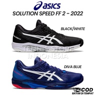 Asics Solution Speed FF 2 2022 Tennis Shoes Black White / Diva Blue Original