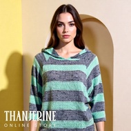 [PRE-LOVED] 0150-D | Mint Green and Gray Crochet Hoodie