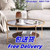 茶几 玻璃茶几 玻璃枱 簡約客廳咖啡桌 創意圓形茶桌 茶枱 邊幾 簡約小茶几
