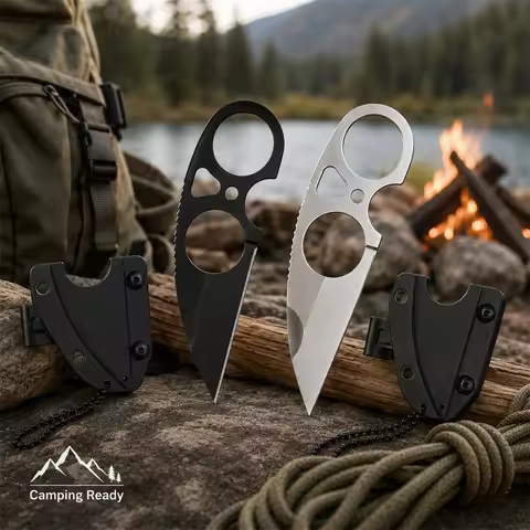 High Quality Fixed Blade Knife with Sheath 4cr13 Steel Blade and Handle Outdoor EDC Camping Knife Hi