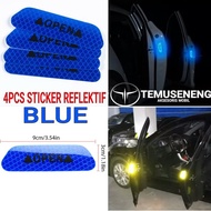 4pcs Red Blue Reflective Sticker Car Sticker Door Open Car Reflective