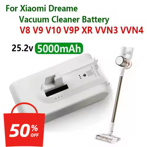 5000mAh 25.2V for Xiaomi Mijia Vacuum Cleaner V8 V9 V9B V9P V10pro VVN3 VVN5 Dreame Vacuum Cleaner 1