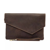 GENUINE LEATHER CLUTCH HANDBAG DOCUMENT HOLDER GENUINE LEATHER HANDBAG