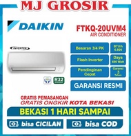 AC DAIKIN FTKQ 20 UVM4 RKQ 3/4 PK + PASANG R32 FLASH INVERTER LOW WATT T_y