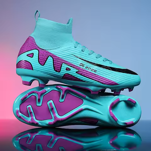 Fashion Pink Soccer Boots Men Professional Lightweight Sock Men's Football Shoe Outdoor Non-slip Ori