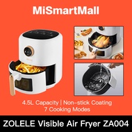 ZOLELE ZA004 4.5L Visual Air Fryer Multi Function Air Fyer Kitchen Oven Airfryer Bake Fried Microwav