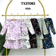 NEW & LIMITED Baju kurung BUDAK design flower HITAM