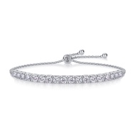 Real Moissanite Tennis Bracelet Each 0.5ct 0.3ct 0.1ct Trendy Adjustabe Bracelet in s925 Sterling Si