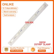 Newly available 32-inch assembled lamp bar JJ-0656-D32030501BM-S, 2 pieces, 5 lights, recessed, 6V s