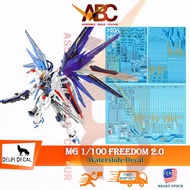 [Delpi] Waterslide Decal - MG 1/100 Freedom 2.0 (Normal/Hologram)(From Korea) ZGMF-X10A Model Kit Wa