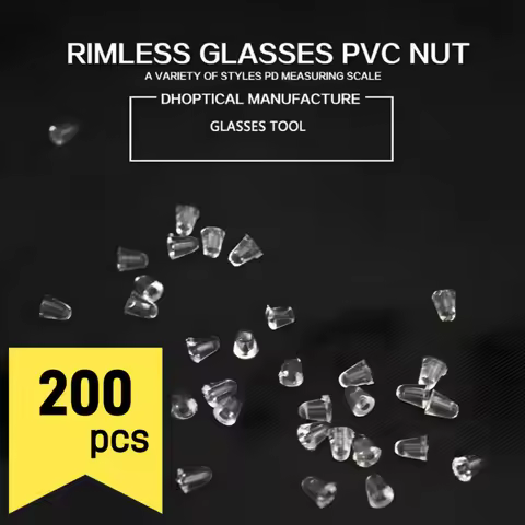 200 Pcs Eyeglasses Screw Cap Pvc Material Rimess Glasses Accessories By Dhoptic