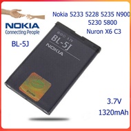 แบตเตอรี่ Nokia 5233 5228 BL-5J 5235 N900 5230 5800 Nuron X6 C3 1320mAh