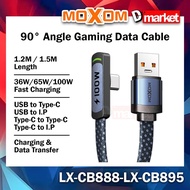 Moxom LX-CB888 90 Angle Data Cable 100W Fast Charging Cable Moxom LX-CB889 Gaming Cable Moxom LX-CB8