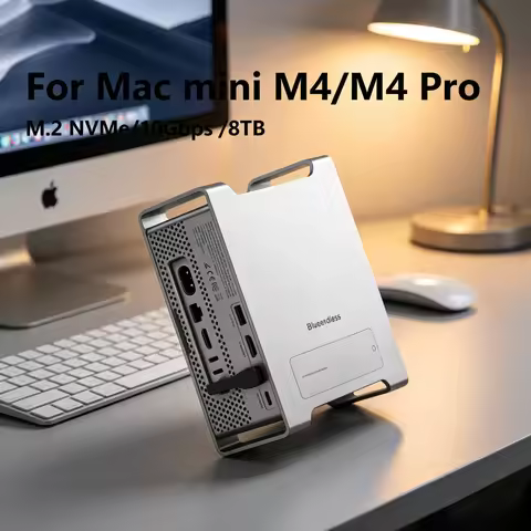 2024 MAC Mini M4/M4 pro SSD Docking Stand with M.2 NVMe SSD Enclosure 4K/60Hz HDMI SD4.0 TF4.0 10Gbp