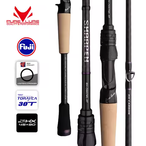 PURELURE SHARPEN Soft Lure Long Spinning and Casting XF/MF Action Rods FUJI Components Bass Pike Rod